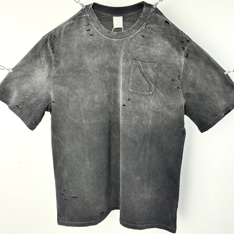 Yao888 Casual Fashion Vintage Solid Color Men Tee Style 100 Cotton Streetwear Oversize Loose T Shirt For 250312