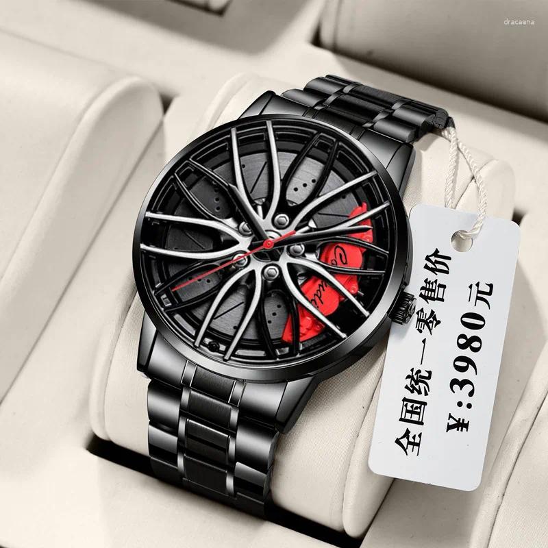 Wristwatches Mens Watches Sport Rim Hub Wheel Wristwatch Male Car Tire Quartz Men's Relogio Masculino Horloge Mannen