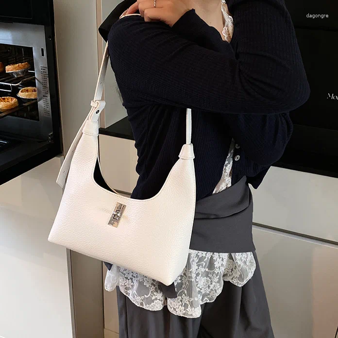 Hobo Brand Designer PU Leather Women's Shoulder Bag Retro Lock Crossbody Hobos Handbag