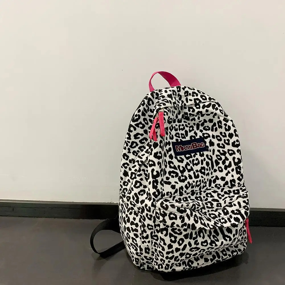 Womens Canvas Zebra Cow Pattern Printed Backpack Pre made Style Womens Large Handbag Womens Backpack 250402