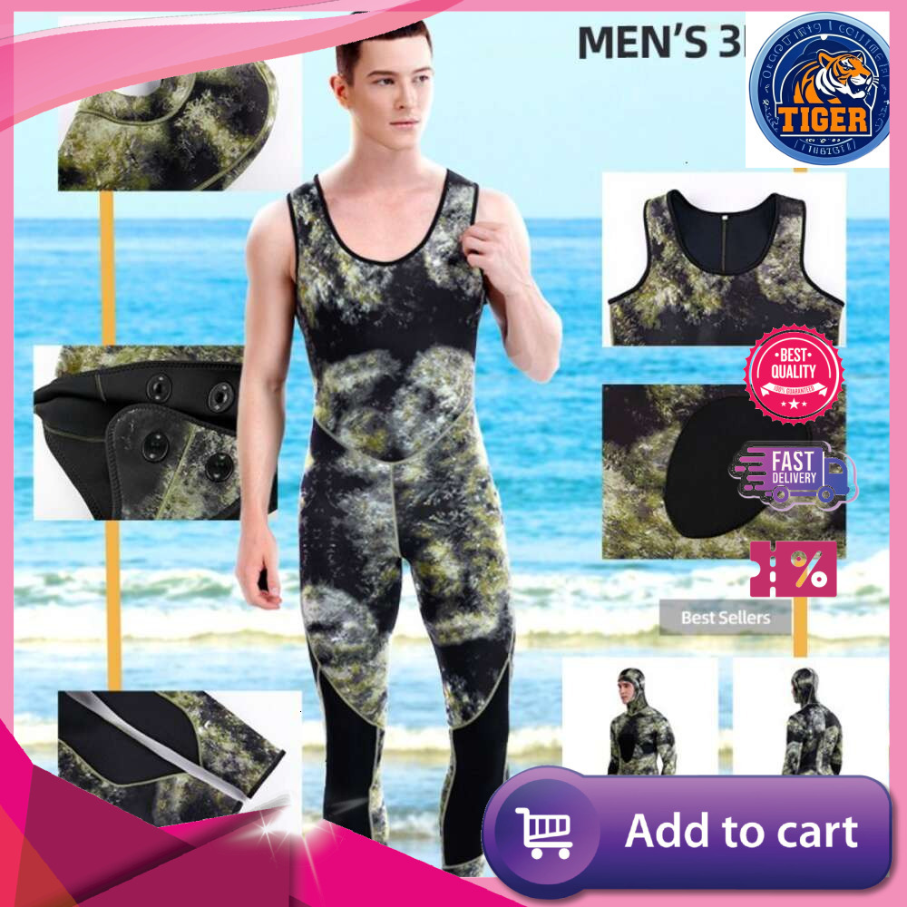 Ddmytiger New MM Fish Hunting Camouflage Chloroprene Rubber Split Diving For Men S Cold And Warm Free Surfing Suit H
