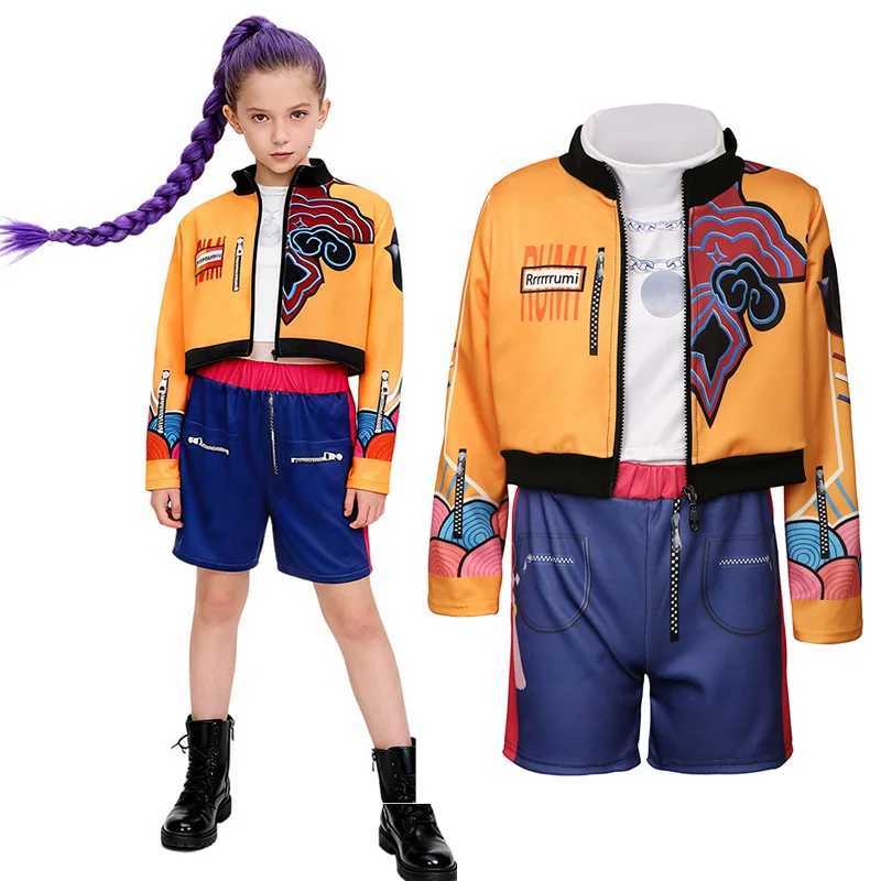 Halloween ChildrenS Witch Hunter Cosplay Outfit Set Rumi Zoe Mira Demon Hunter Group Costume European American Style Toy Gift K251107