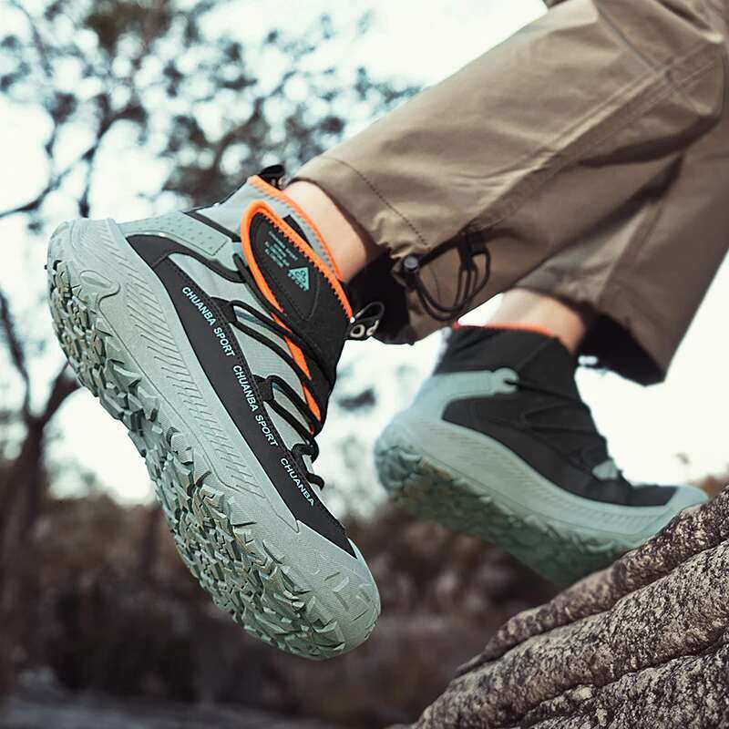 High top ACG outdoor hiking anti slip waterproof shoe upstream shoes solid color off-road Fishing Shoes Wading Boots