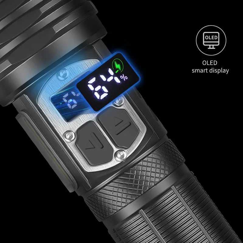 High Power XHP160 Led Flashlight Rechargeable 16 Core Torch Zoom Usb Hand Lantern For Camping Outdoor Emergency UseW251106