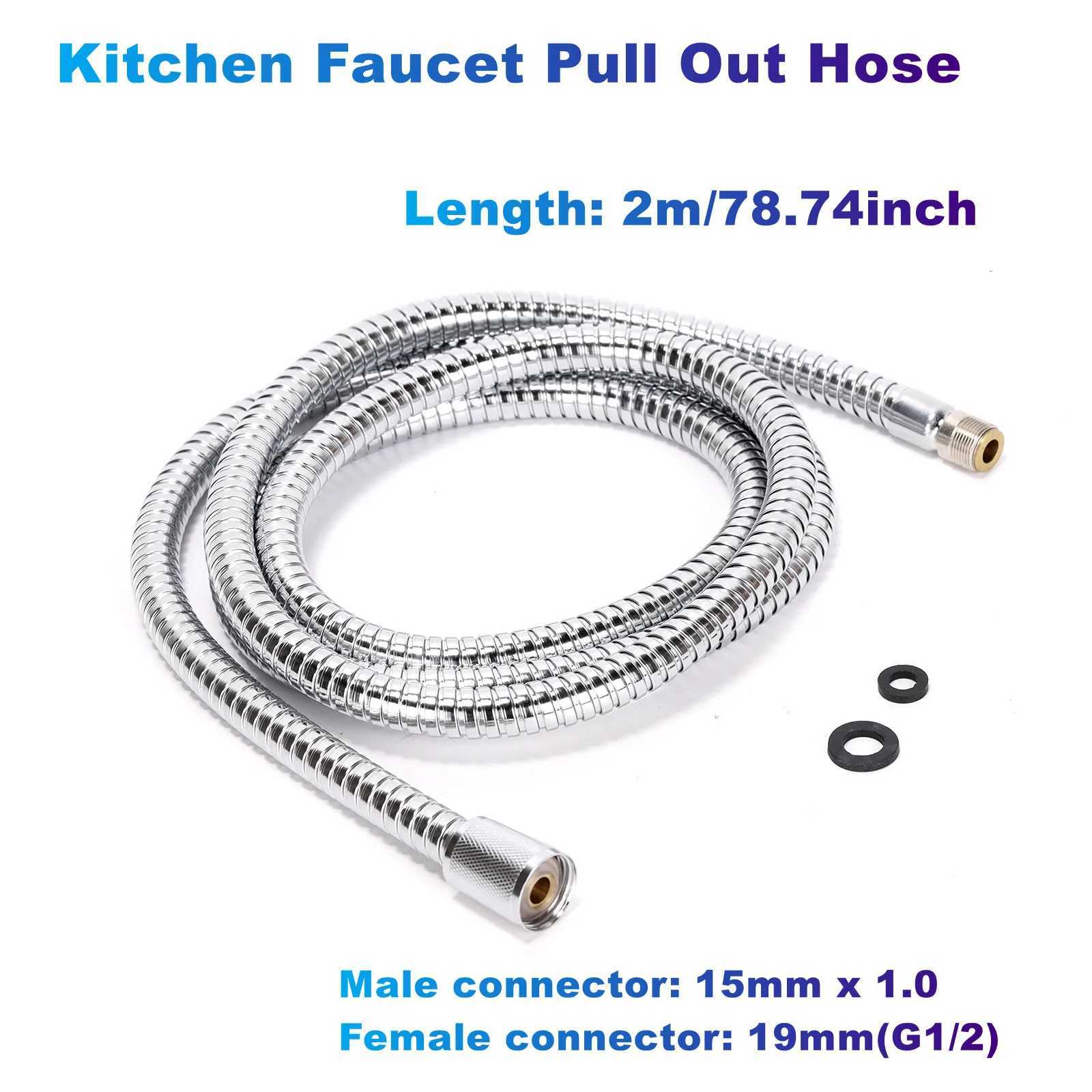 Kitchen Faucet Pl Out Hose Stainless Steel PlatedM15G1/2 78inch Replacement Cpatible With Grohe Ladylux EuroPlus Alira Y251107