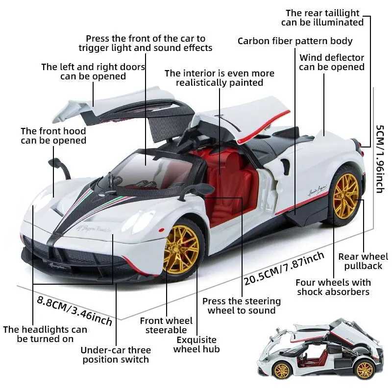 1 24 Scale Pagani alloy car model boyfriend/birthday gift super car model fashion accessoriesXJ250407