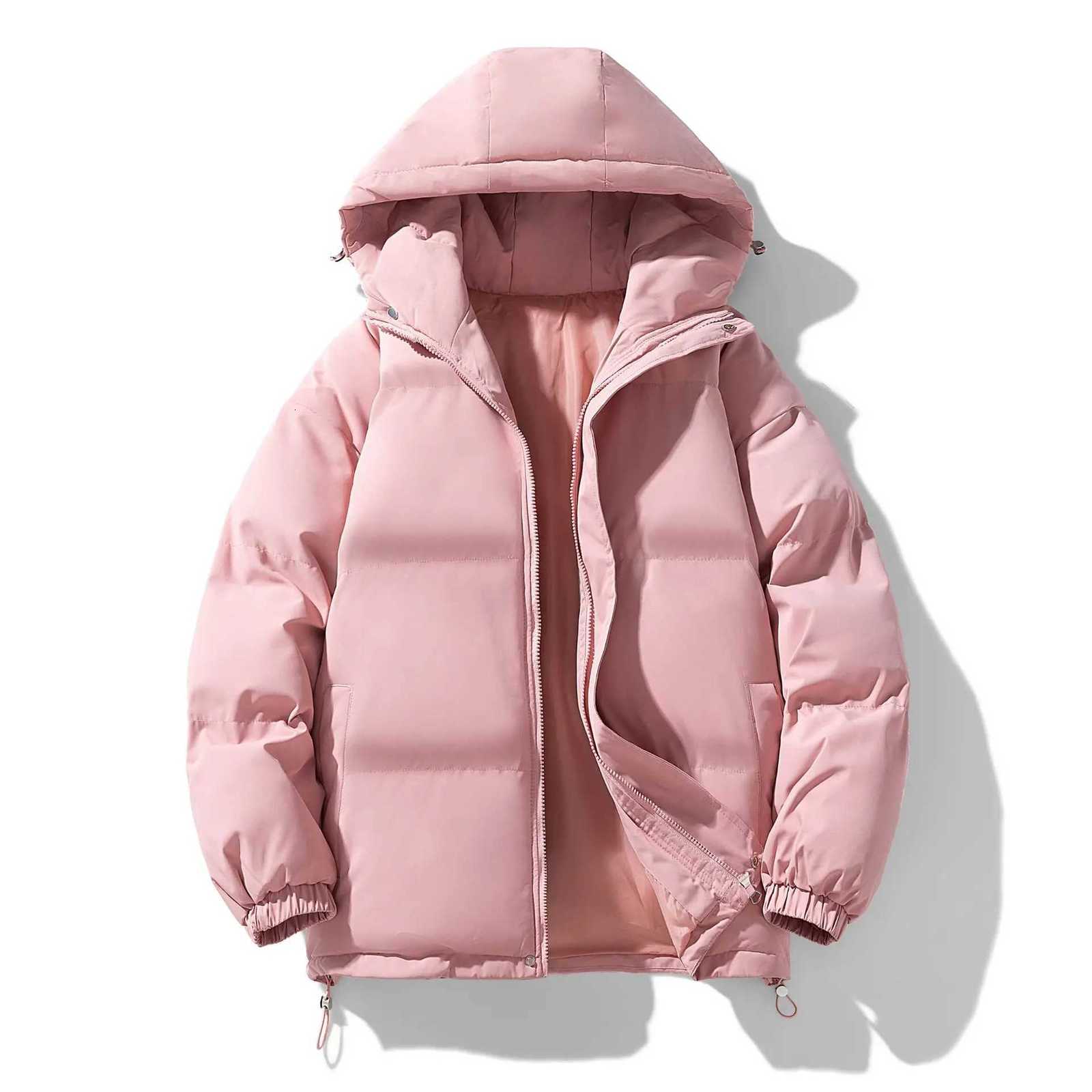 Autumn And Winter Warm Fashion Puffer Jacket Women High Neck Hooded Zipper Design Cotton-Padded CoatT251107