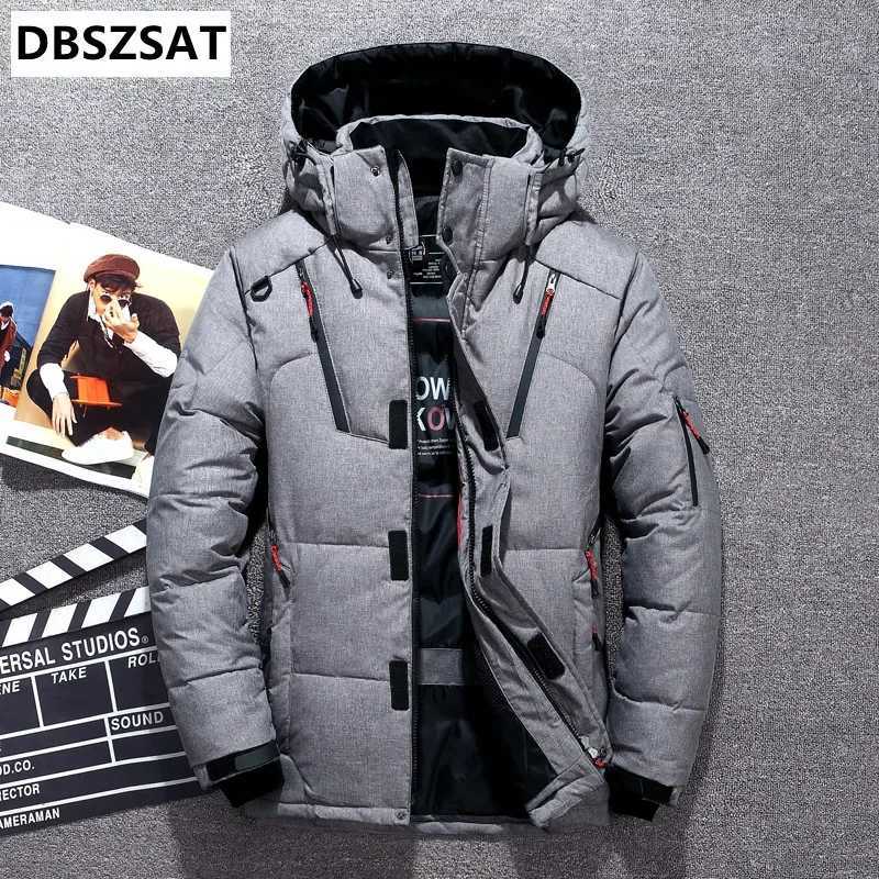 -20 Degree Winter Down Coat Men White Duck Down Parkas Jacket Mens Thick Warm Snow Parka Jacket Overcoat Windbreaker Warm ParkasT251107