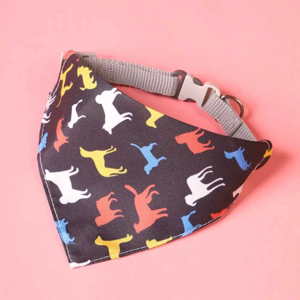High Quality Cartoon pet Saliva towel adjustable dog and cat collar bib beauty curved design dog scarf pet accessories T250407