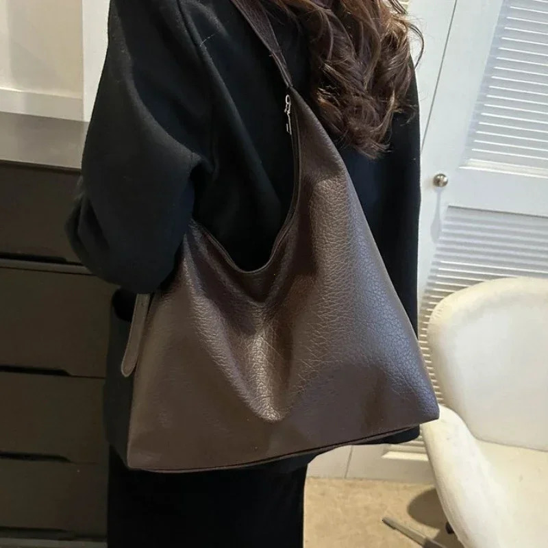 Fashion Leather Tote Bag for Women 2025 Trend Female Simple Large High Capacity Shoulder Bag Women Handbags Messenger Bags250403