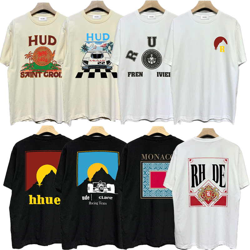 designer trendy brand 100% pure cotton heavyweight short sleeved shirt with premium printed design street fashion brand us size S-3XL