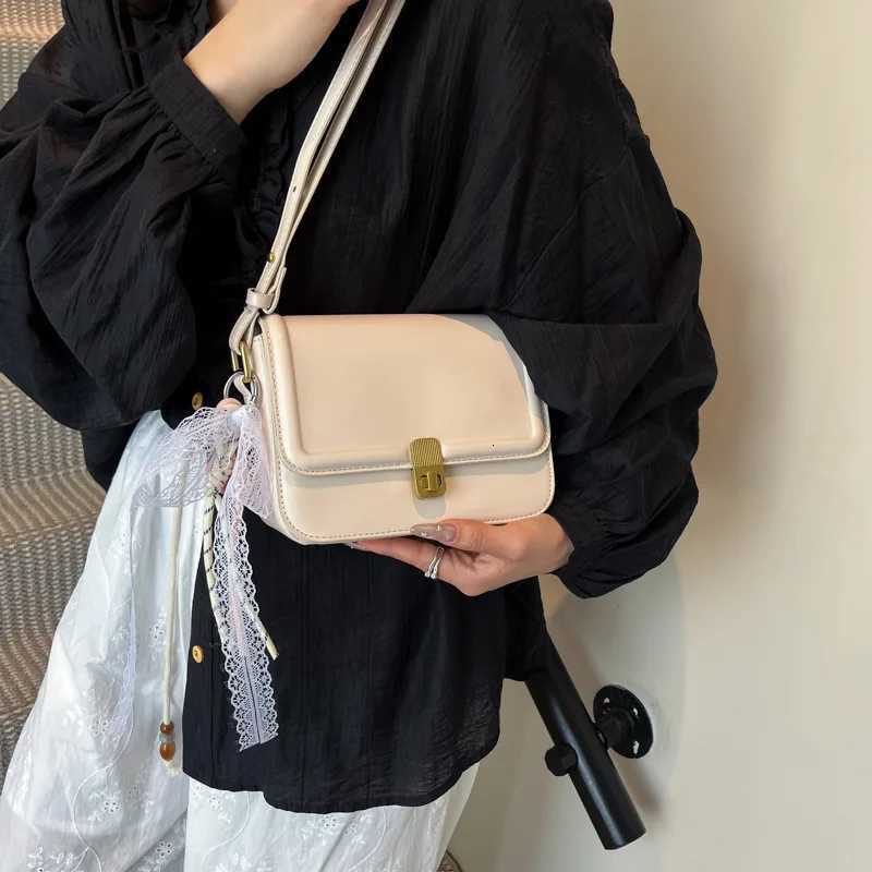 Shoulder Bag Crossbody Bag Retro Foreign Style Womens Bag Small Square Bag Versatile Niche Design Texture 2025 New ModelW251107