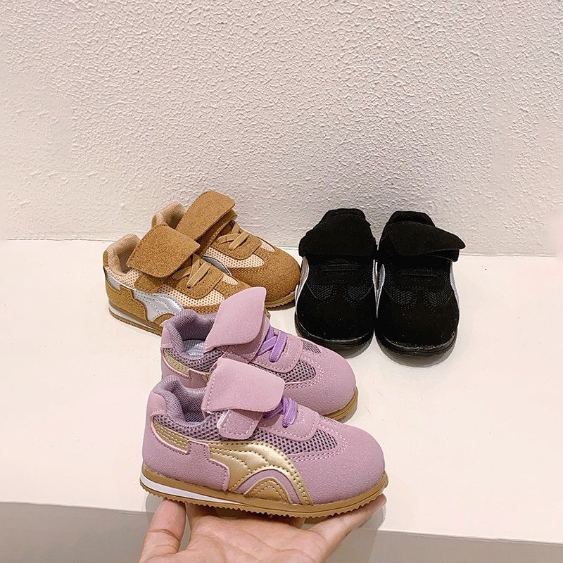 Free shipping designer sports shoes 1-2 year old children black purple khaki comfortable breathable wear-resisting outdoor walking shoes