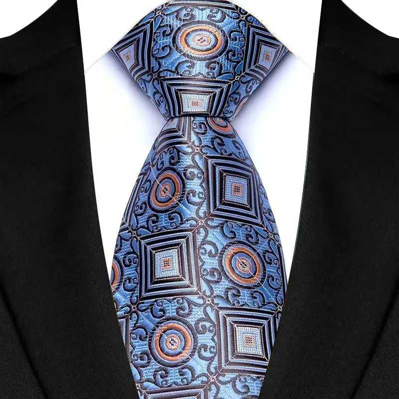 Luxury 8CM Mens Necktie Plaid Stripes Floral Tie For Man Gro Jacquard Woven Neck Tie For Business Wedding Party X250407