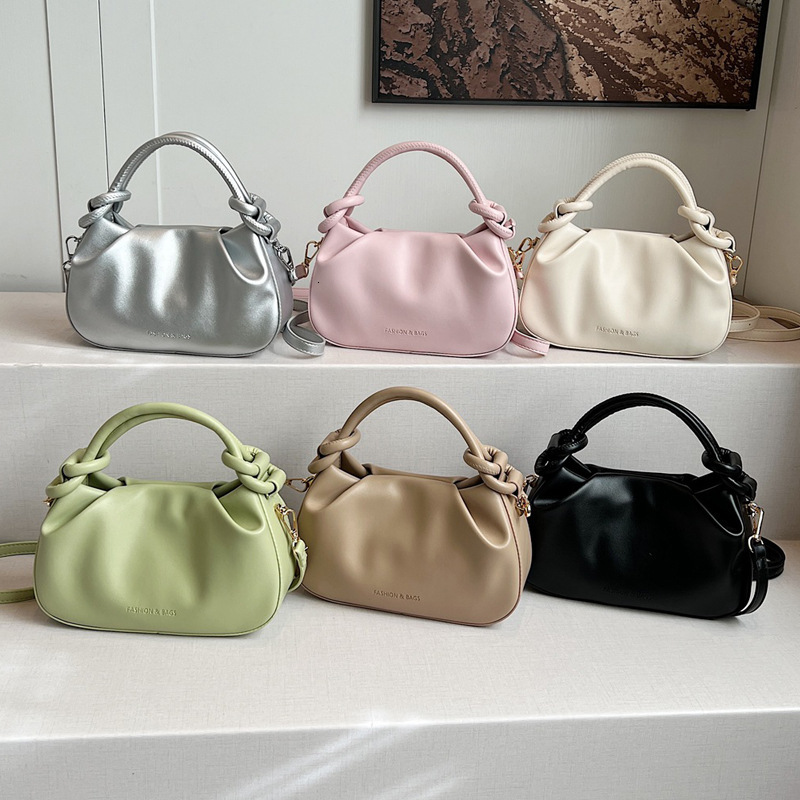 2025S Designer Women S Bag Simple Pleated Small For Women In Spring New Hand Held Bucket Bag High End And Stylish Versatile Temperament Crossbody Bag