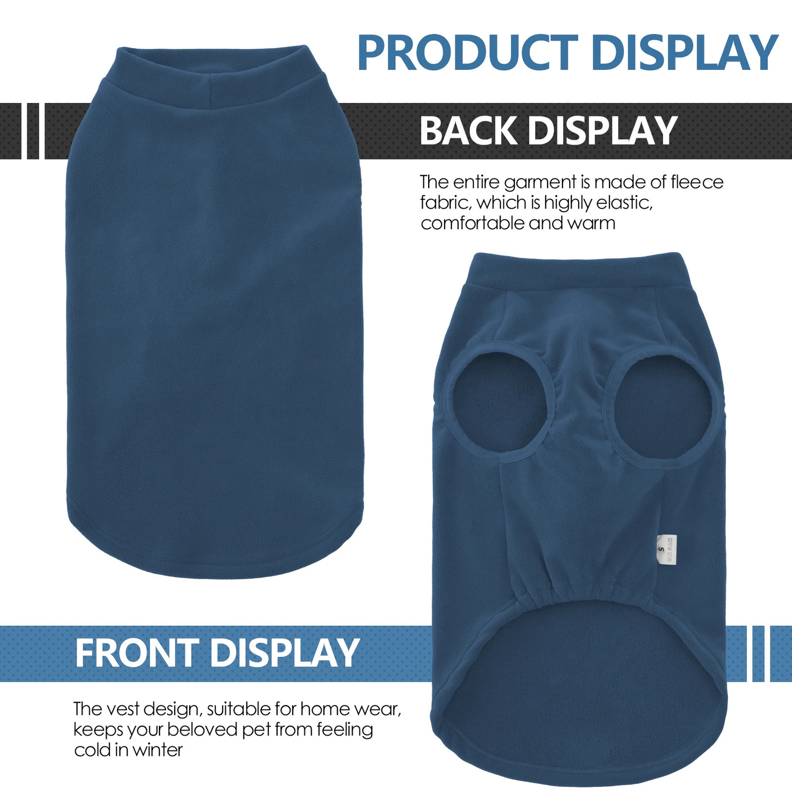 Fleece Dog SweaterStretchy Pullover Soft JacketLightweight Sweatshirt Pet Clothes Coats for Small Medium Large Dogs 251107