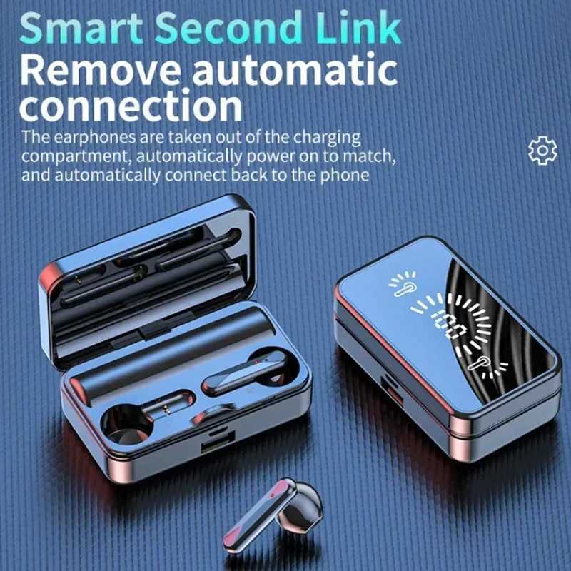S20 TWS wireless BT earphones with charging case noise cancelling LED earphones wireless earphones with microphone BT earphones T250407
