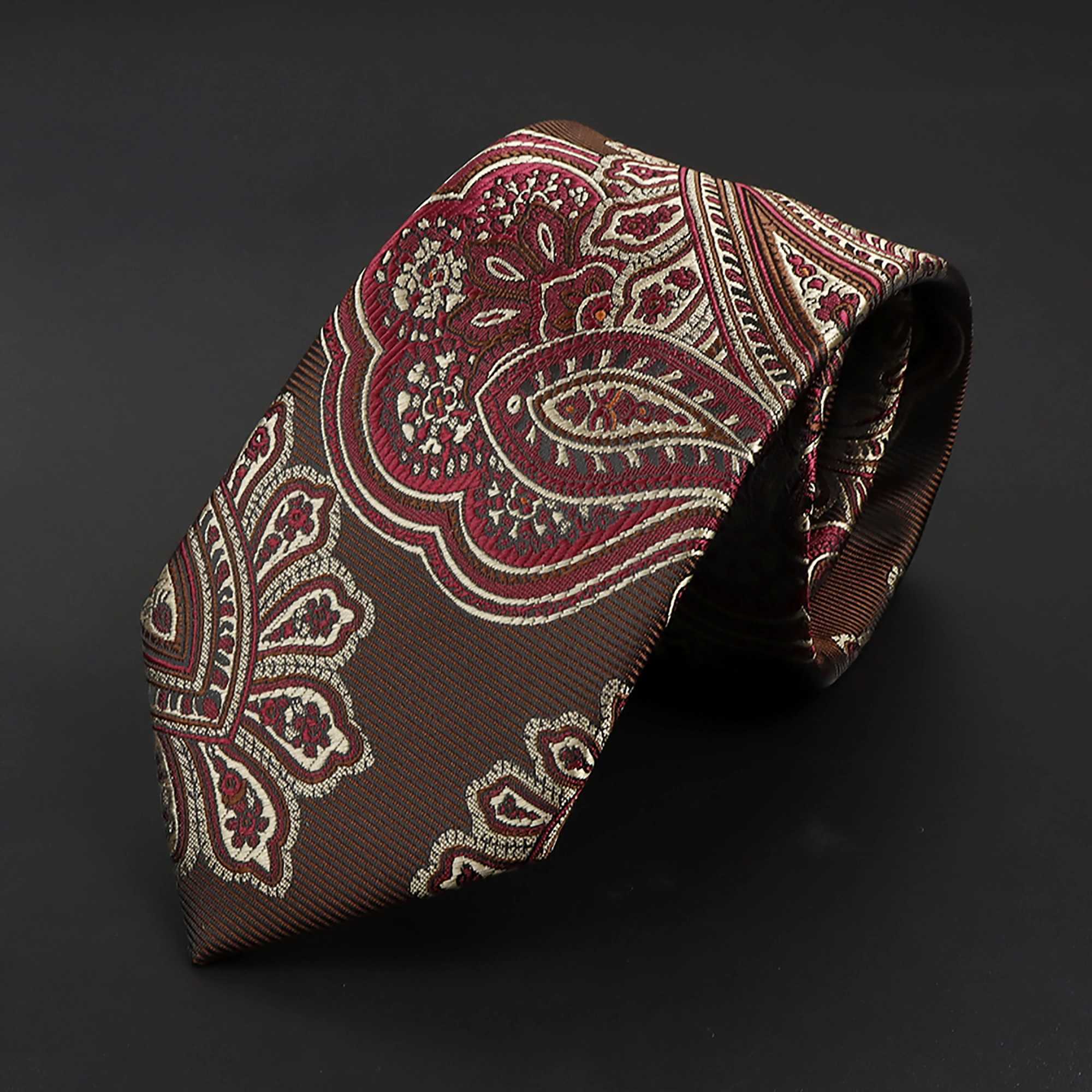 New Design Business Paisley Men Tie Red Blue Green Purple Slim Skinny 6cm Necktie Luxury Jacquard Wedding Party Cravat Accessory X250407