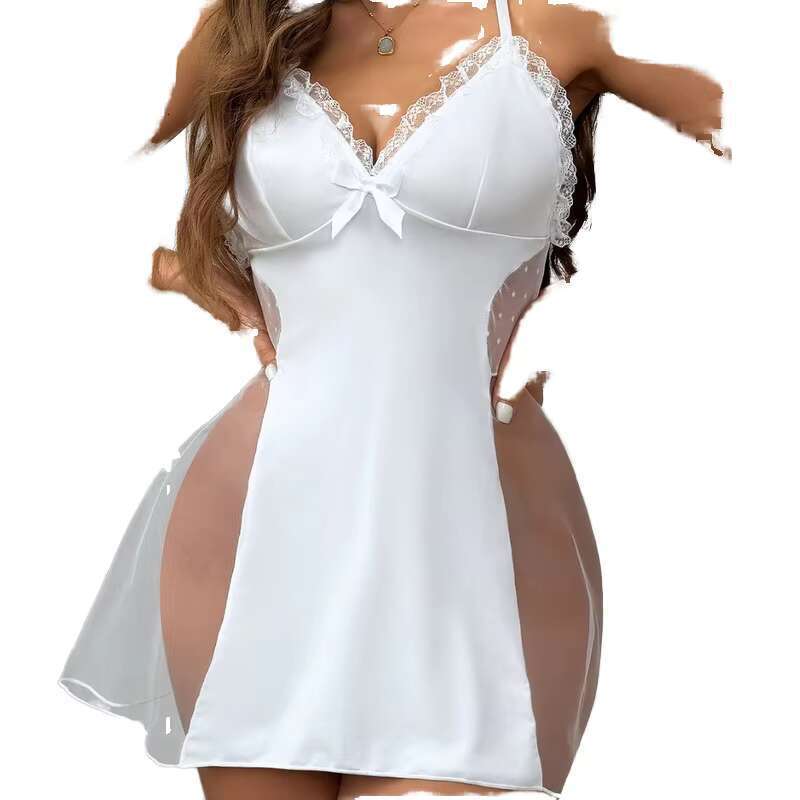 Women Sexy Gerie Slip Custom Pamas Ladies Night Dress Sleepwear Plus Size Nightwear Nightgown