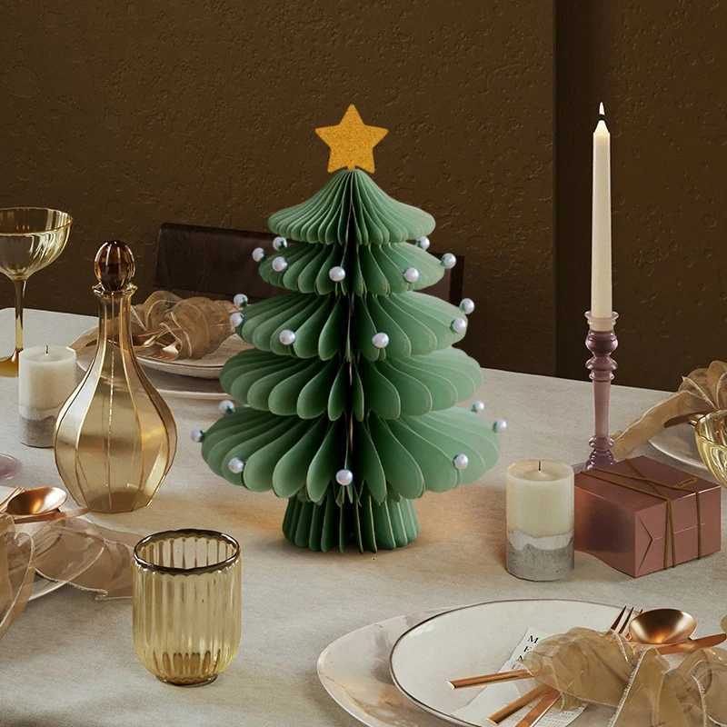Christmas Tree Pendant 3D Honeycomb Hanging Decoration Xmas Tree Ornamnet Party Festival Desktop Props 2026 Navidad Decor W251107