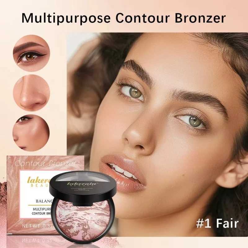 Matte face foundation make-up bronze powder pressing compact durable oil control transparent loose face powderXJ250407