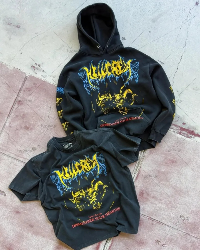 Street Hip Hop Loose Casual Cotton Super Large Hoodie Mens Retro Y2K Harajuku Fashion Edition Sportswear Womens 250403