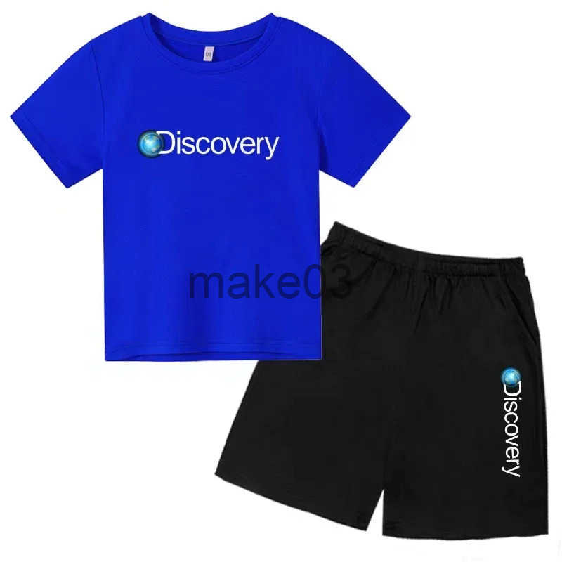 Childrens Sprsummer 2-piece set street clothing for boys girls aged 4-13 childrens t-shirts and shorts J250403