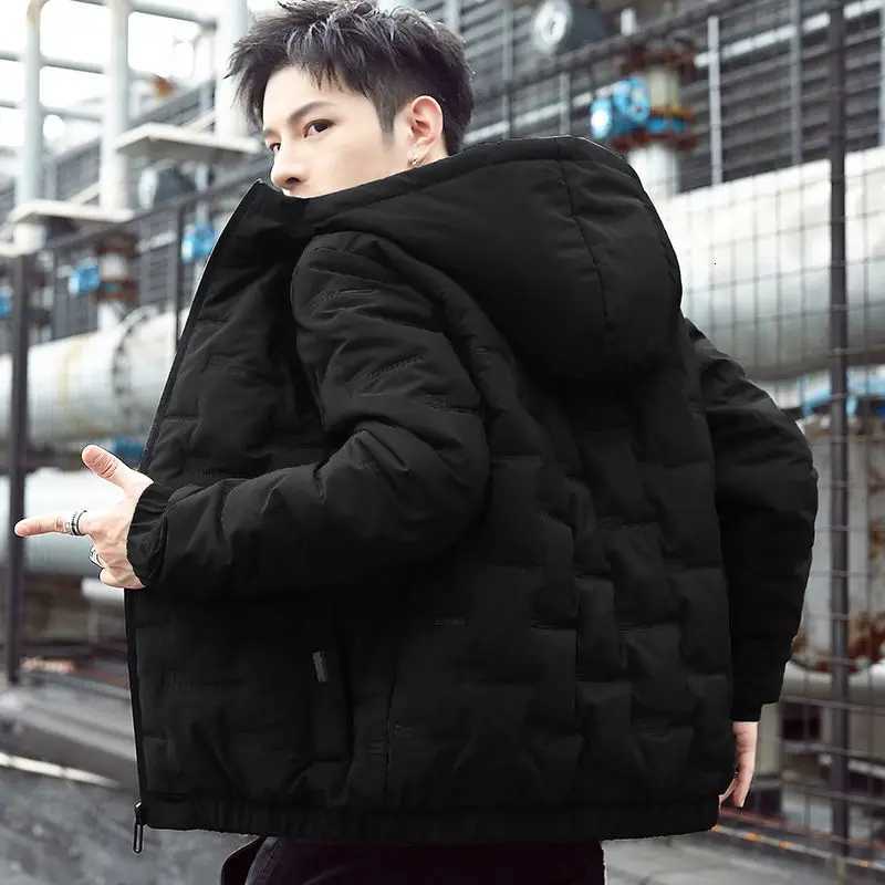Down and Cotton Jacket Thickened Mens New Style Trendy Casual Youth Jacket Trendy Versatile Cotton Jacket TopT251107