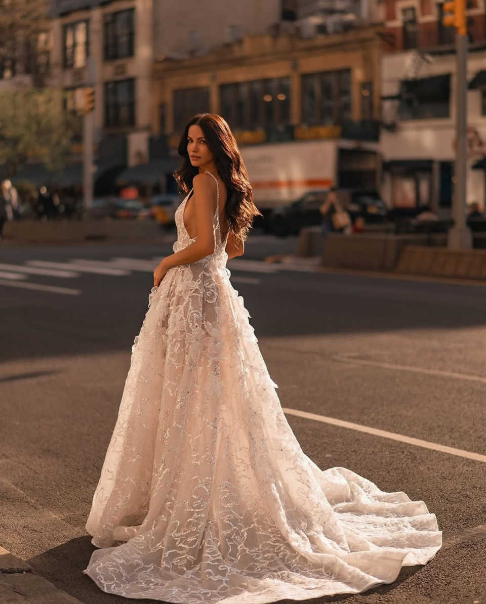 Fashion Show Dress Prom Gown Shine Evening Dress Sexy Party Dresses Prom Dresses Bridal Gowns Robes De Mariee Size Customized vestido de novia H25485