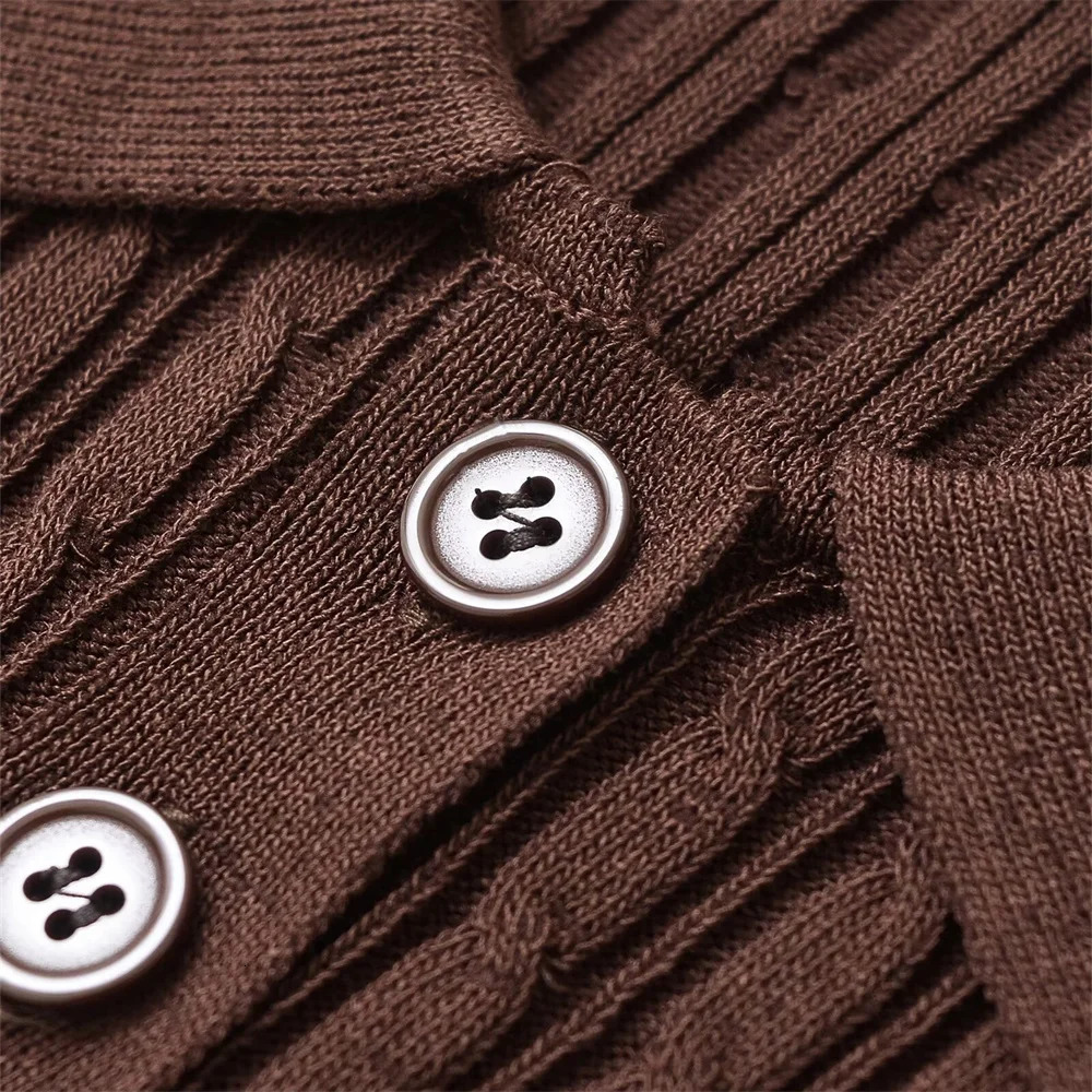 Womens Casual Elegant n European and American Retro Style Eight Leg Knitted Mini Dress 250407