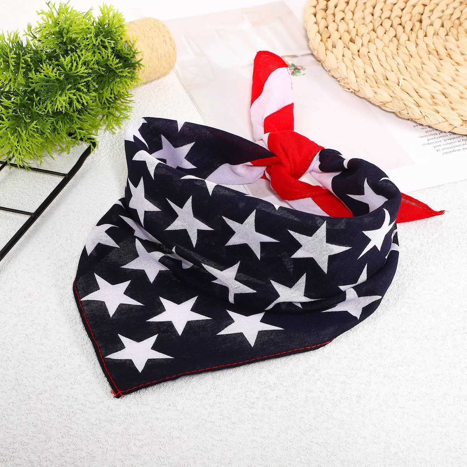Pet necklace decoration American flag dog scarf collar bib birthday party outfit puppy costume quality M250407