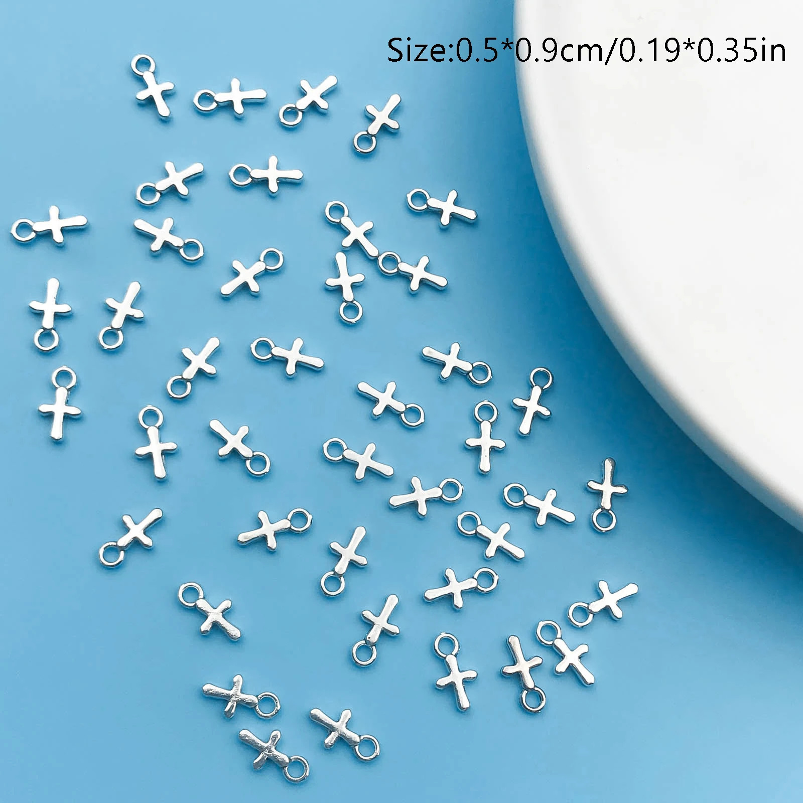 3050 antique silver cross amulets used for jewelry making DIY handmade necklaces bracelets earrings keychain accessories 250325