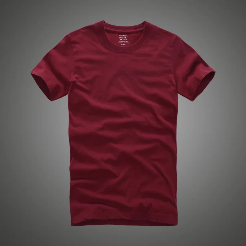 Men Tshirt 100% Cotton Solid Color O-Neck Short Sleeve T shirt Male High Quality Tops Soft Clothing 250401
