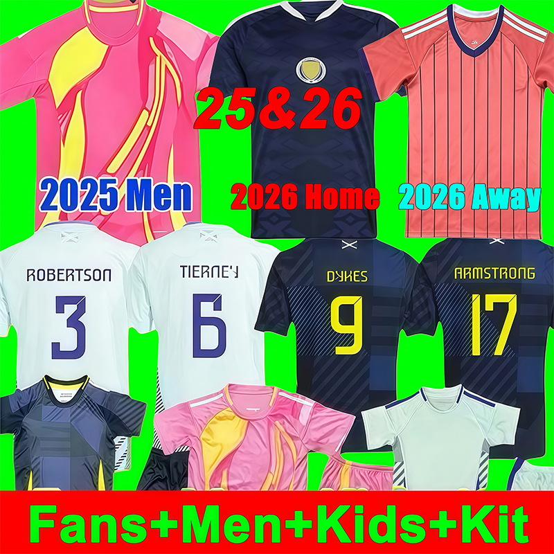 2025 2026 Scotland Soccer Jerseys 2025 26 ROBERTSON McTominay McGREGOR SHANKLAND MCGREGOR Football Shirt Home Away thrid maillot de Foot men kids kits unifrom