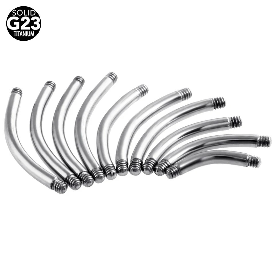 50Pcs/lot G23 Eyebrow Navel Ring Replacement Accessories Belly Button Ring Eyebrow Piercing Bar Post Piercing 14G 16G 250403