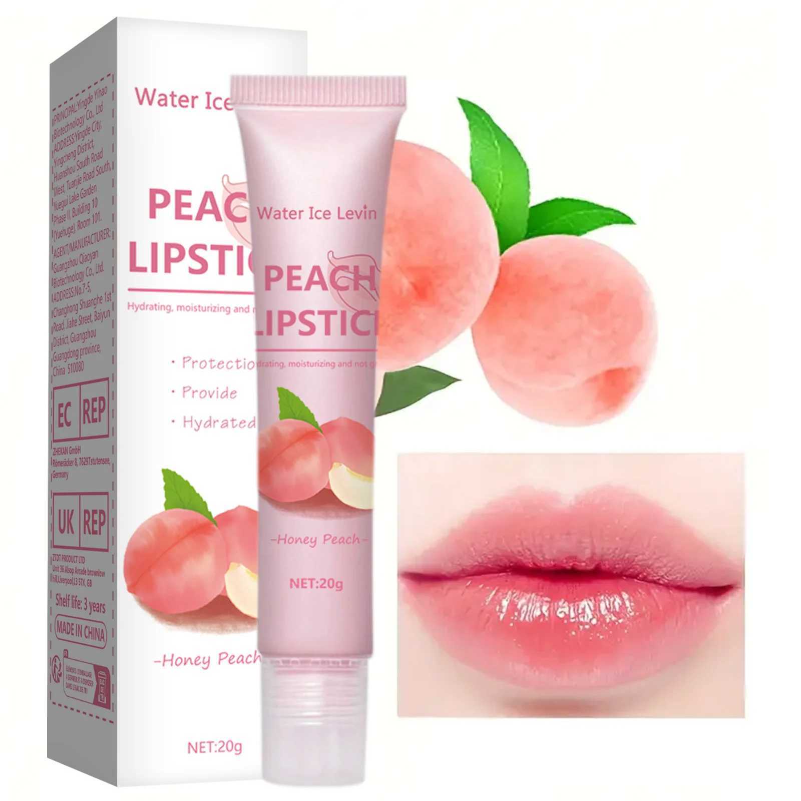 Water Ice Levine Peach Moisturizing lipstick Will Not Fade lipstick Peach Moisturizing Lasting Color Moisturizing lipstick W250407