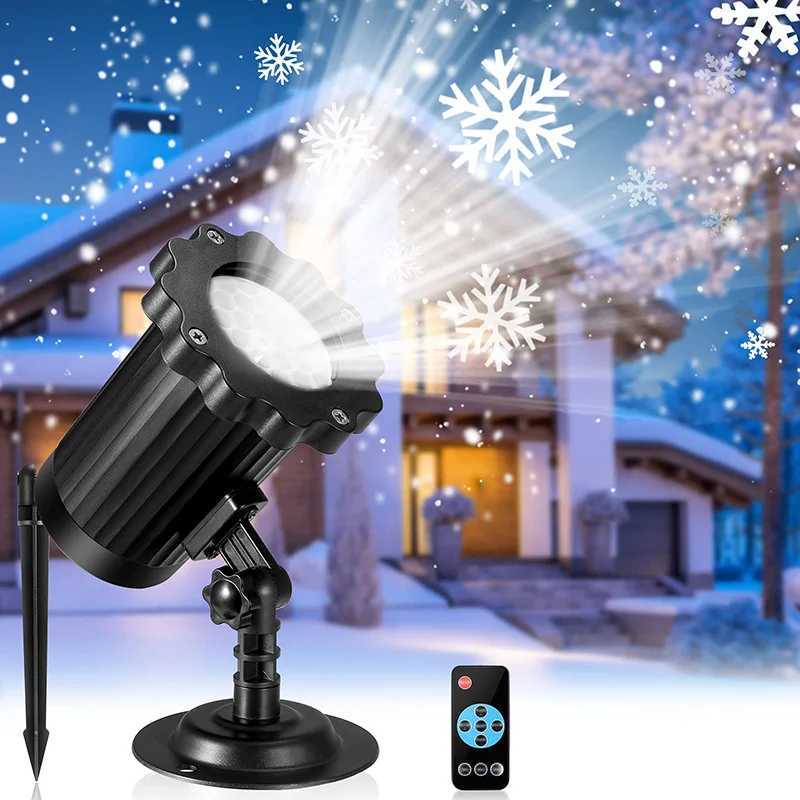 New LED Blizzard Snowflake Projector Lamp Special for Outdoor Lawn Christmas party atmosphere decoration snowflake lights W251107