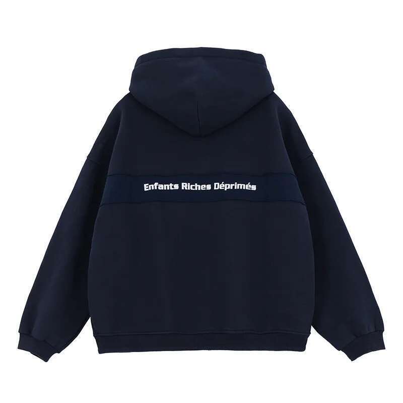 2024Aw New Short Wide Version Zipper Hoodie