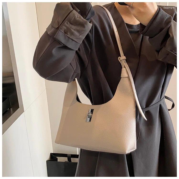 Hobo Brand Designer PU Leather Women's Shoulder Bag Retro Lock Crossbody Hobos Handbag