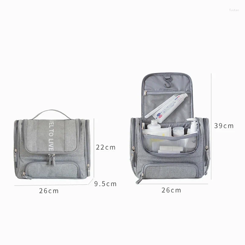 Cosmetic Bags Waterproof Men Hanging Bag Travel Organizer Makeup For Women Necessaries Make Up Case Wet And Dry Wash Toiletry