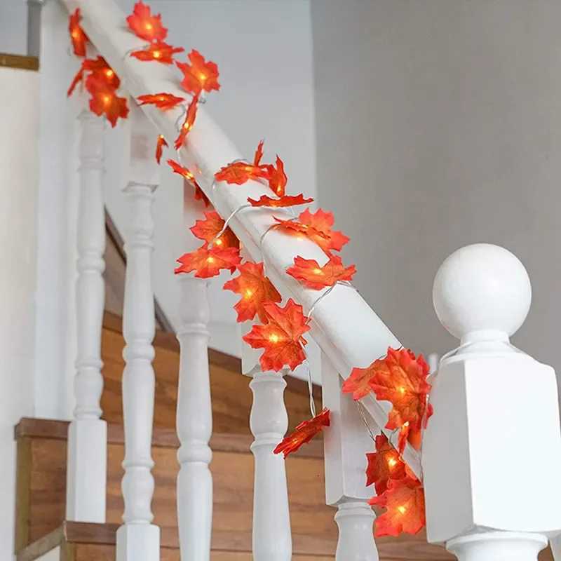 Halloween Maple Leaf LED String Light Battery Operated Fall Foliage Fairy Light for Bedroom Outdoor Garden Party Christmas Decor W251107