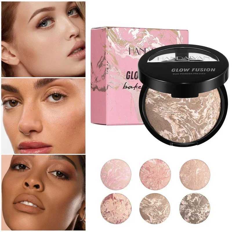 Marble color facial powder pressing professional oil control natural foundation make-up full coverage and lasting makeupXJ250407