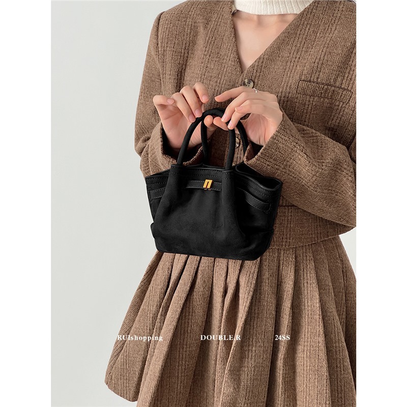 2025S New Model Designer Niche Texture Women S Ground Veet Dumpg Tote For Women Hand Held Single Shoulder Crossbody Bag Totebag