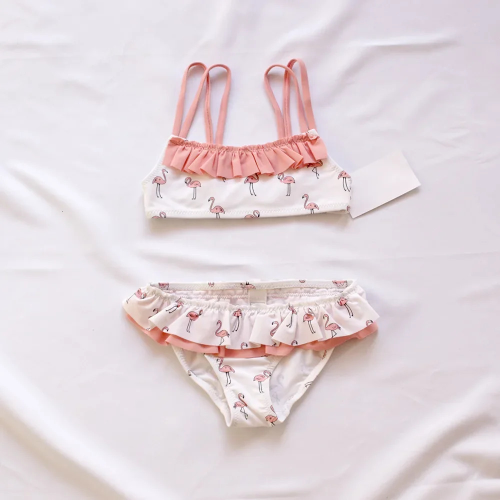 2-10Years Kids Swimwear For Bbay Girls Two Pieces Swimsuits Girl Bikini Set Kids Bathing Suits Beach Biquini Girl Swimming Wear 250407