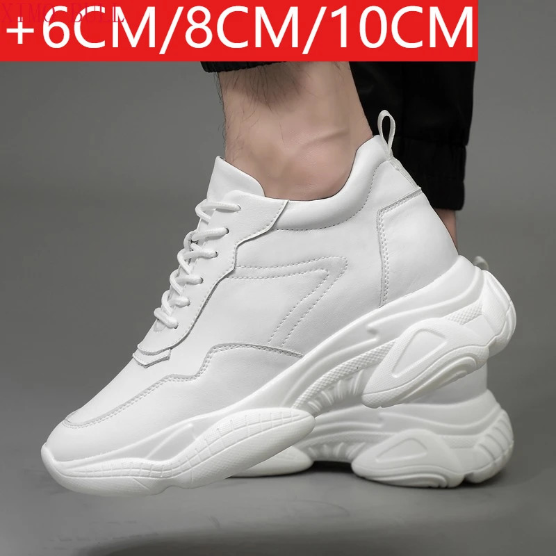 Booster Shoes Women Elevator Sneakers Height Increase Insole 7cm for Men White Black Lift Soports Unisex Plus Size 36-44 251106