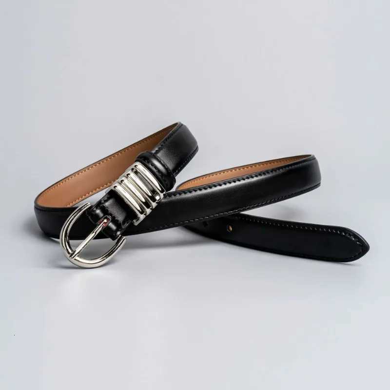 Advanced Simple Bright Belt Womens Alloy Ring Leather Belt Casual Classic Student BeltT251107