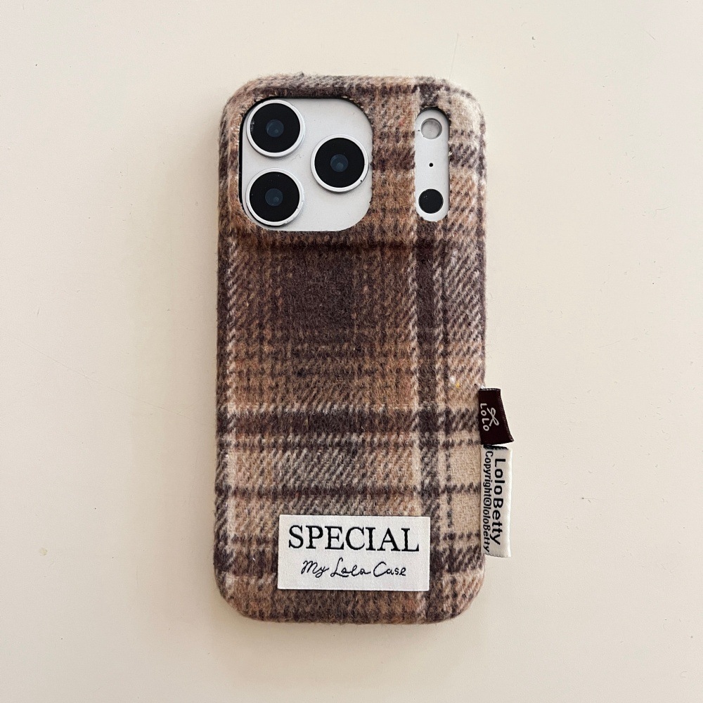Velvet Color-Block Striped Phone Case Compatible with iPhone 17/16 Pro Simple Anti-Drop 15/14 Niche