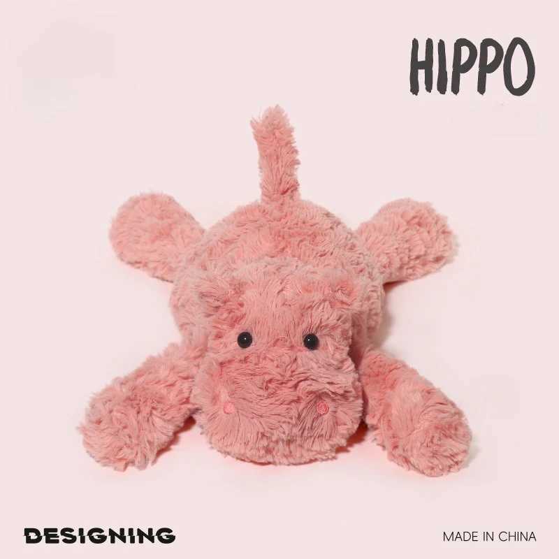 35cm Cuddly Elephant Hippo Fox Plush Toys Ultra Soft Stuffed Animals for Baby Sleeping Companion Room Decor Kids Birthday Gifts C251107