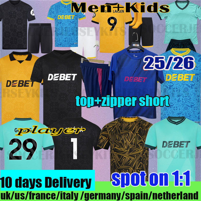 wolvess 25 26 Jersey Soccer Jerseys Honved J. ARIAS 10 Jersey 1954 70 Year Anniversary Kit CUNHA Football Shirts HEE CHAN GOMES uniform Kids equipments