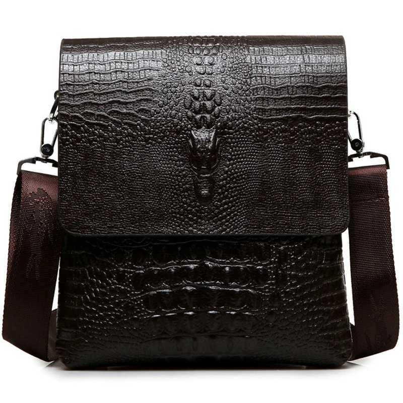 Luxury Brand Messenger Bag Men Leather Business Alligator Shoulder Bag Male Casual Satchel Crocodile Grain Crossbody Bag For MenW251107